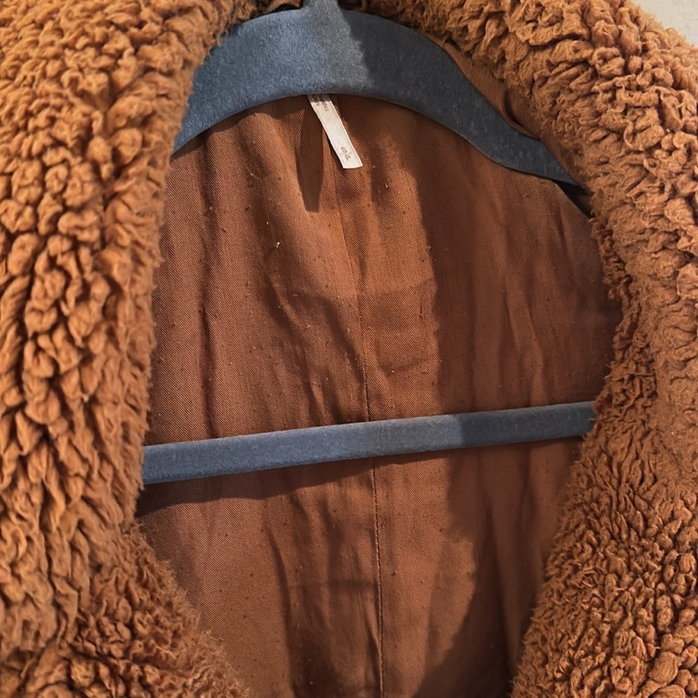 Free People Burnt Orange Oversized
Teddy Coat - Size S - Picture 3 of 6